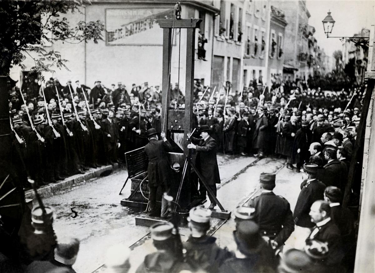 French Guillotine in town square