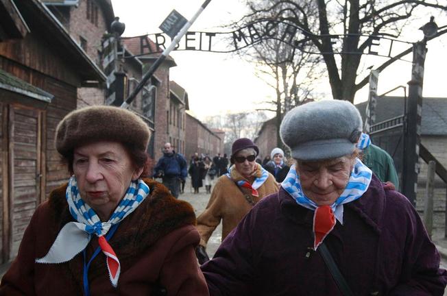 Auschwitz survivors come back to the scene of the crime